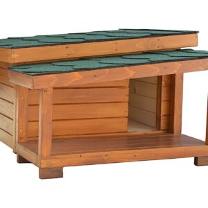 Zateplený domček pre mačku DARLING (odtieň dub)