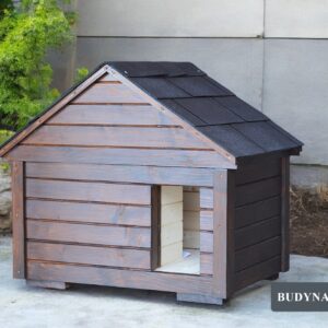 Zateplený domček pre mačku MAFIA (odtieň palisander)