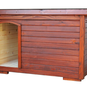 Psia búda SPOT so šikmou strechou v odtieni mahagón #1