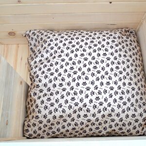 Vodeodolný vankúšik do búdy - labkový svetlý 75 x 70 cm #2-1.