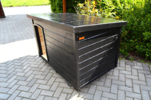 Psia búda SPOT so šikmou strechou v odtieni RAL 9005 (čierna) #2