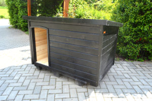 Psia búda SPOT so šikmou strechou v odtieni RAL 9005 (čierna) #3