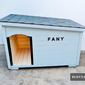 Zateplená búda pre psa MAXIM (odtieň šedý RAL 7040)