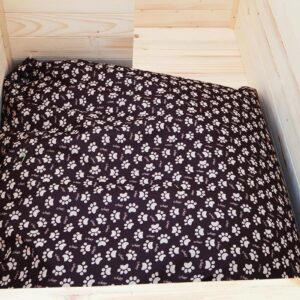 Vodeodolný vankúšik do búdy - labkový tmavý 75 x 70 cm #1.