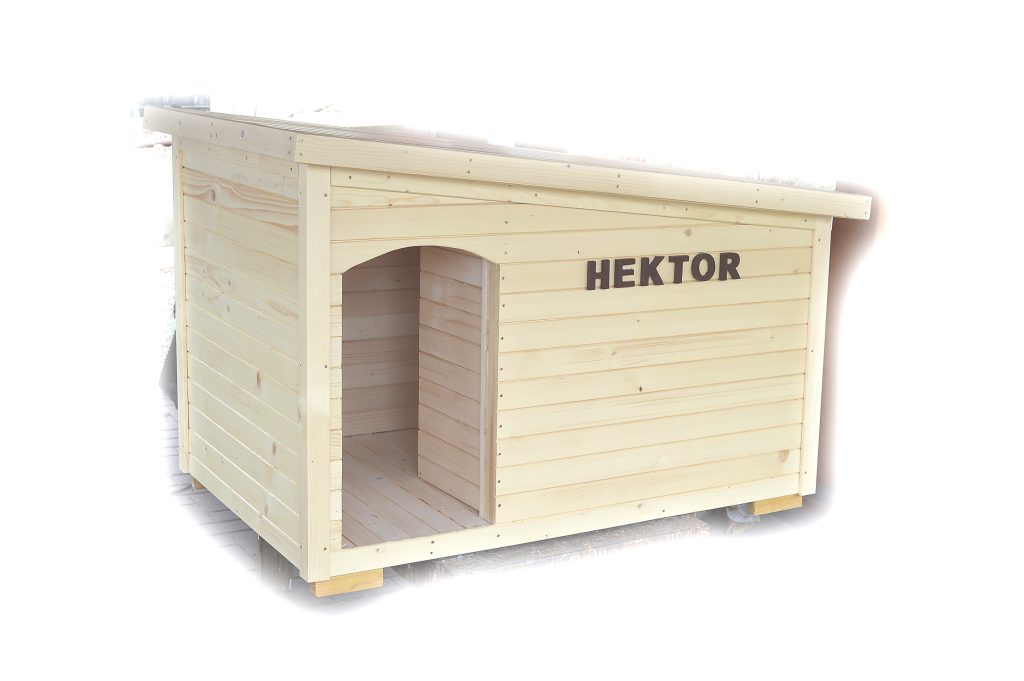 Psia búda MAXIM so šikmou strechou so sklonom do strany a menovkou v transparentnom odtieni #2