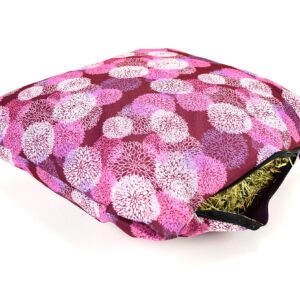 Vodeodolný vankúš pre psa / mačku - ružový s kvietkami