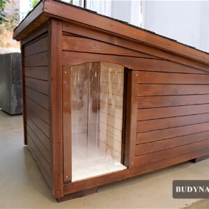 Zateplená búda pre psa MAXIM (odtieň orech)